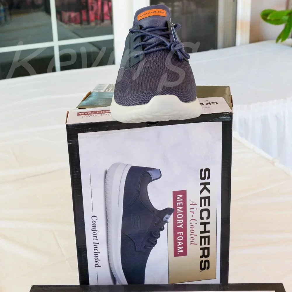 2 pairs Skechers bundle shoes BLACK+nAVY men shoes - Picture 5 of 16